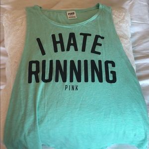 Pink I hate running tank